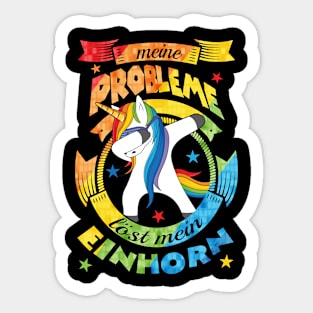 Unicorn solves problems311 magic Sticker